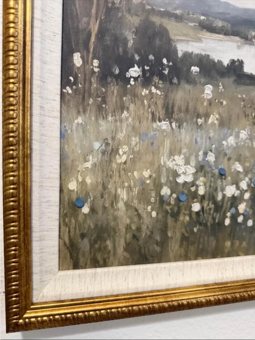 22x18” Where the Wildflowers grow. Gold frame and linen mat